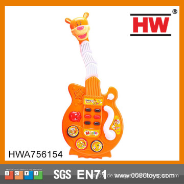 Hochwertige Plastik Tiger Form Orange Spielzeug Elektrische Kinder Gitarre Spielzeug